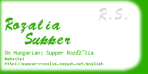 rozalia supper business card